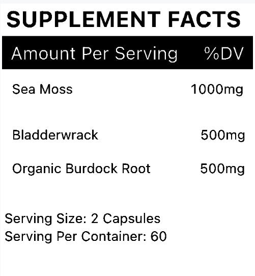 60ct Sea Moss Capsules